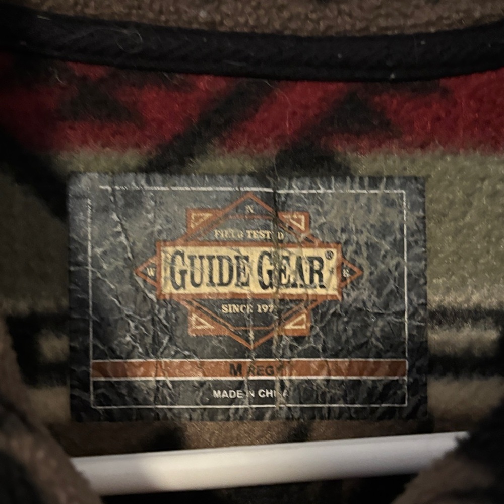 Men's Guide Gear Native Pattern Zip Up Fleece Swe… - image 4